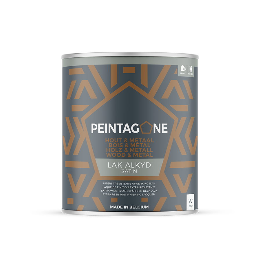 [LASBW1L] PEINTAGONE 1L Lak Alkyd Satin Base White
