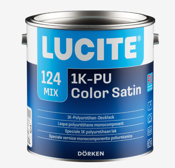 Lucite 124 1K PU COLOR SATIN 2.5L Blanc