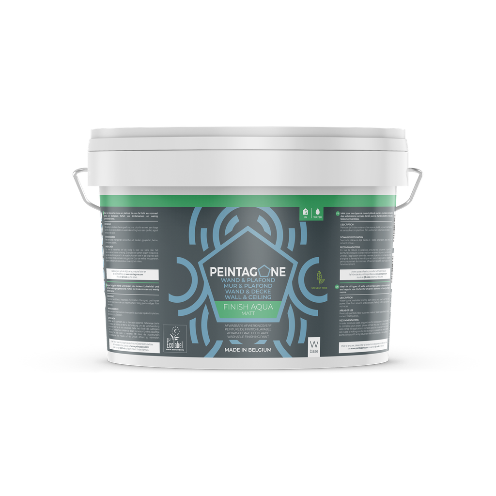 [FAMBWP2,5] PEINTAGONE 2,5L Finish Aqua Matt Base White Tons Pastels