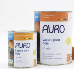 [160-00-00375] AURO 160 Lasure pour bois (Aqua) - Teinté/Transparent - 375ml