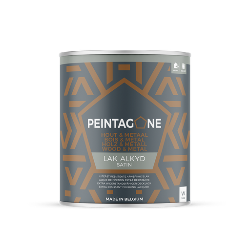[LASBW1L] PEINTAGONE 1L Lak Alkyd Satin Base White