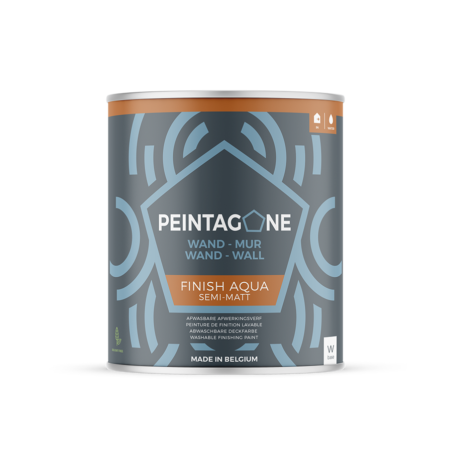 PEINTAGONE 1L Finish Aqua Semi-Matt Base M Tons Vifs