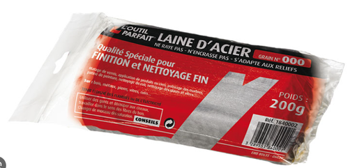 [1840002] LAINE D'ACIER 000 200G