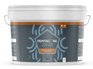 [FSBW2,5L] PEINTAGONE 2,5L Finish Aqua Semi-Matt Base White