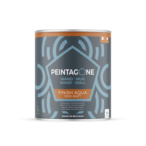 [FSBW1L] PEINTAGONE 1L Finish Aqua Semi-Matt Base White