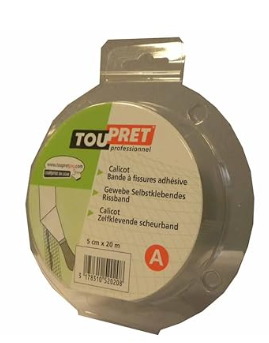 [3178310520208] TOUPRET calicot bande à fissure adhésive 5cmx20m